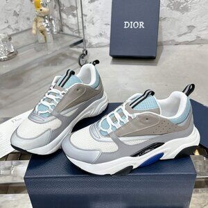Christian Dior Men's Blue and White Trainers